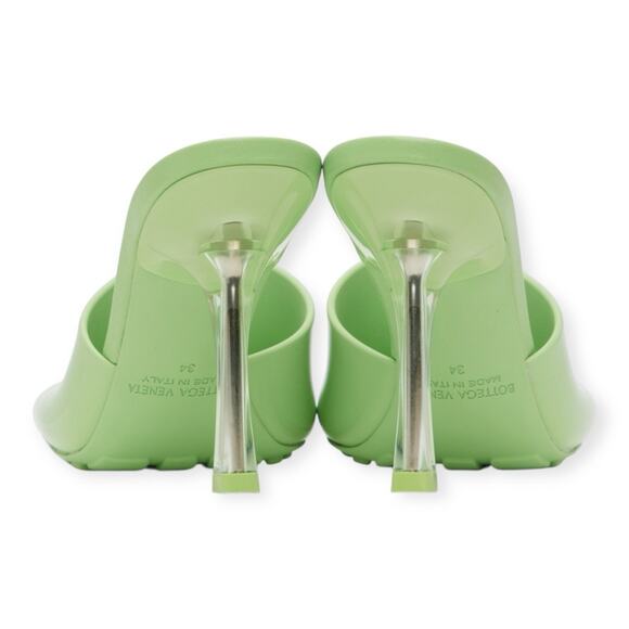 Womens lime High Heel Slide Sandals New With Box Size 38 - Picture 5 of 9